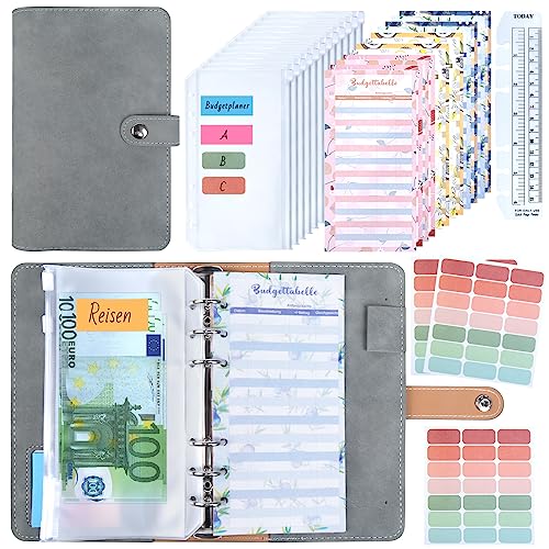 Budget Planner, Binder - Haushaltsbuch A6 Planner Geldumschläge Umschlagmethode,Budgetplaner Geld...